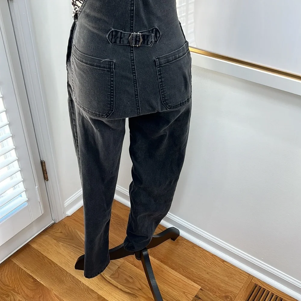 Arizona Black Denim Overalls, Size XS